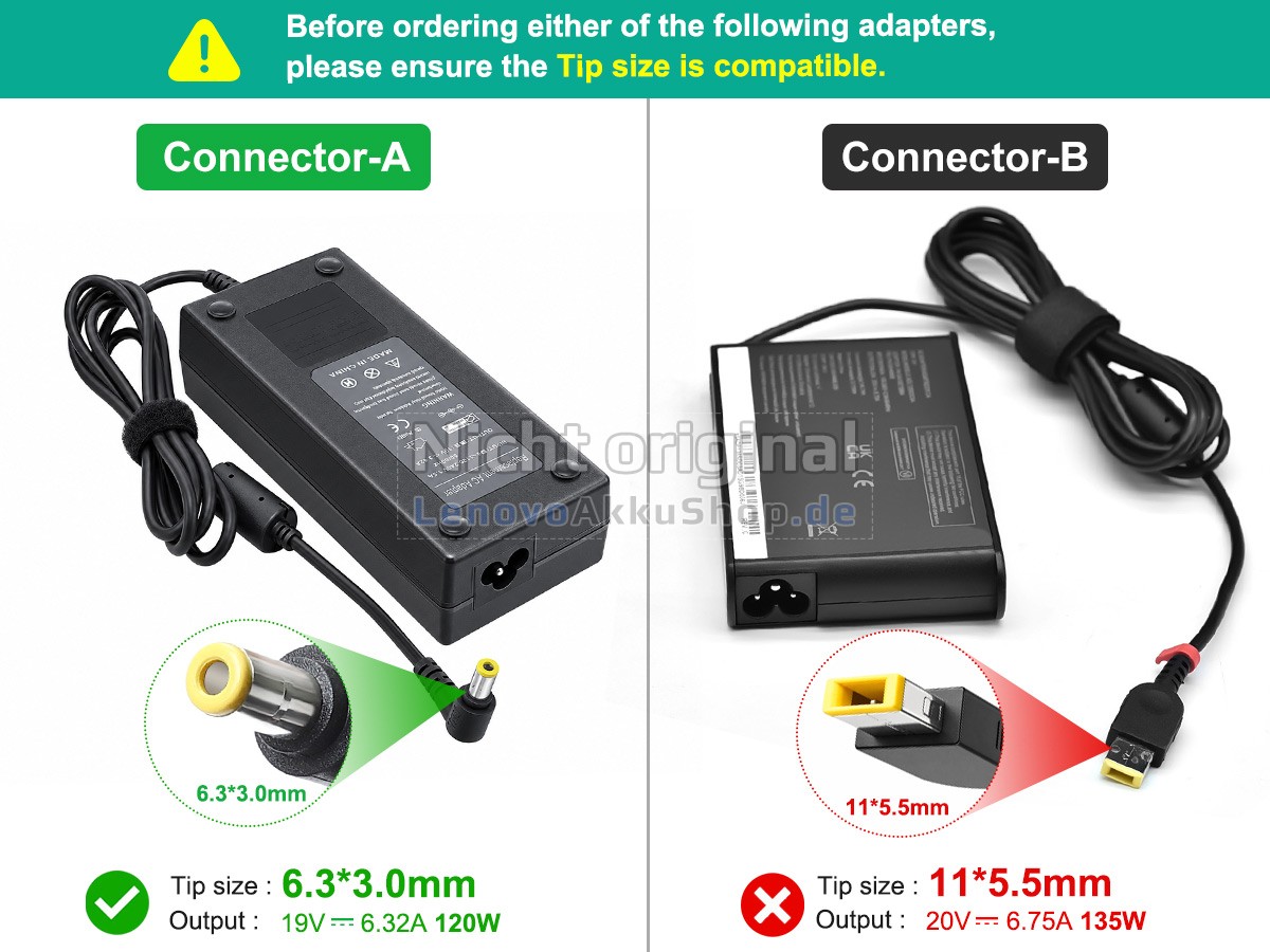 Hochwertige Adapter für Lenovo ADP-120ZB BB