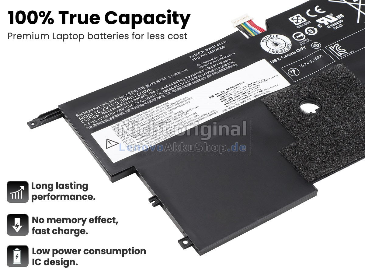 Hochwertige Akku für Lenovo ThinkPad X1 CARBON GEN 3 (3RD) 2015
