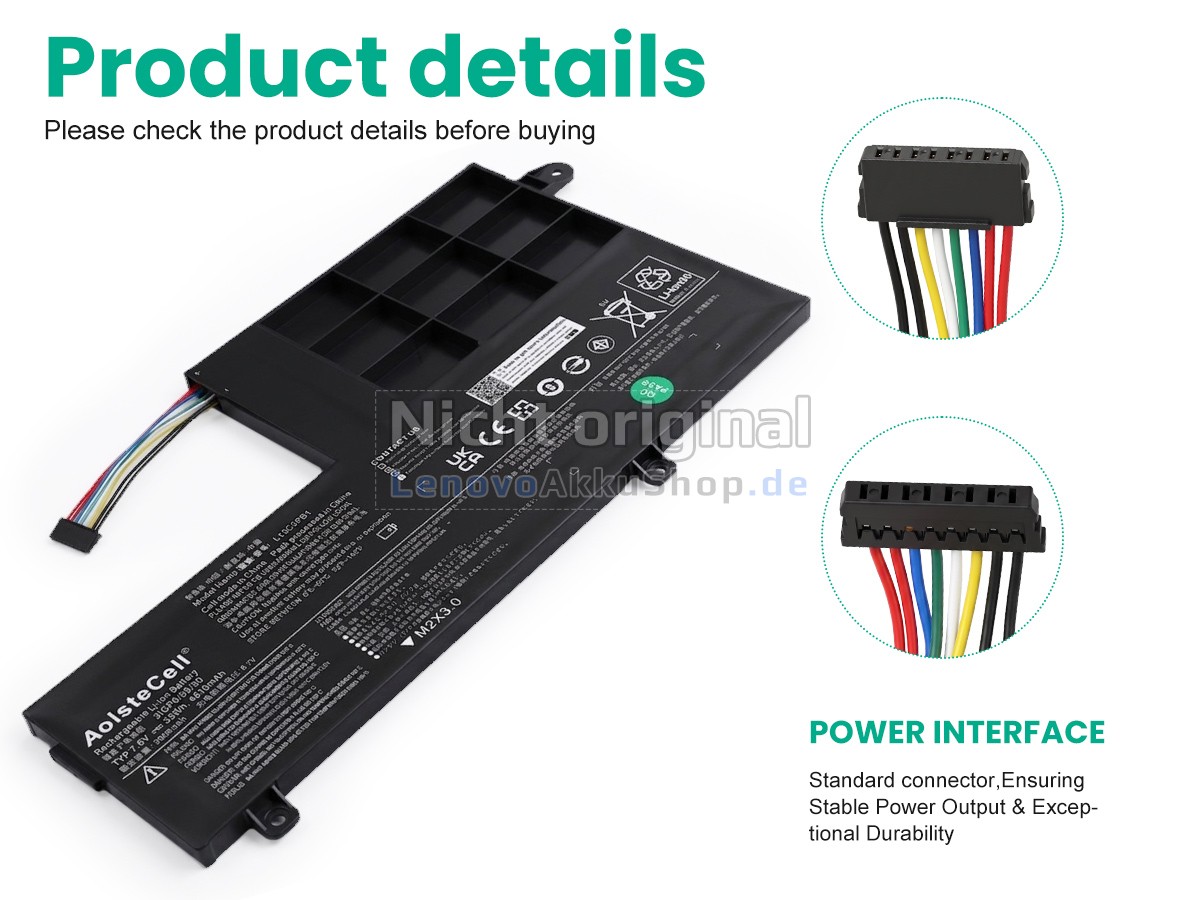 Hochwertige Akku für Lenovo L15L2PB1(2ICP6/55/90)