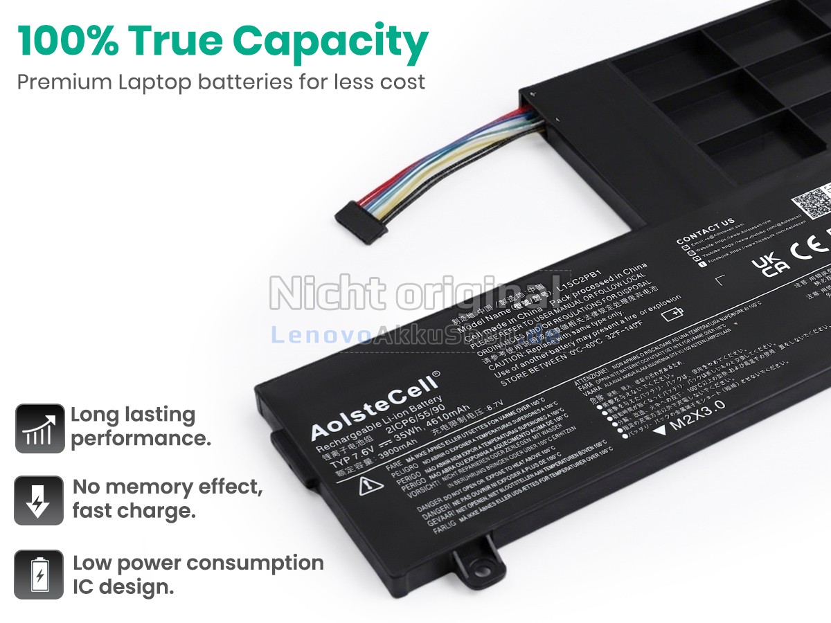 Hochwertige Akku für Lenovo L15L2PB1(2ICP6/55/90)
