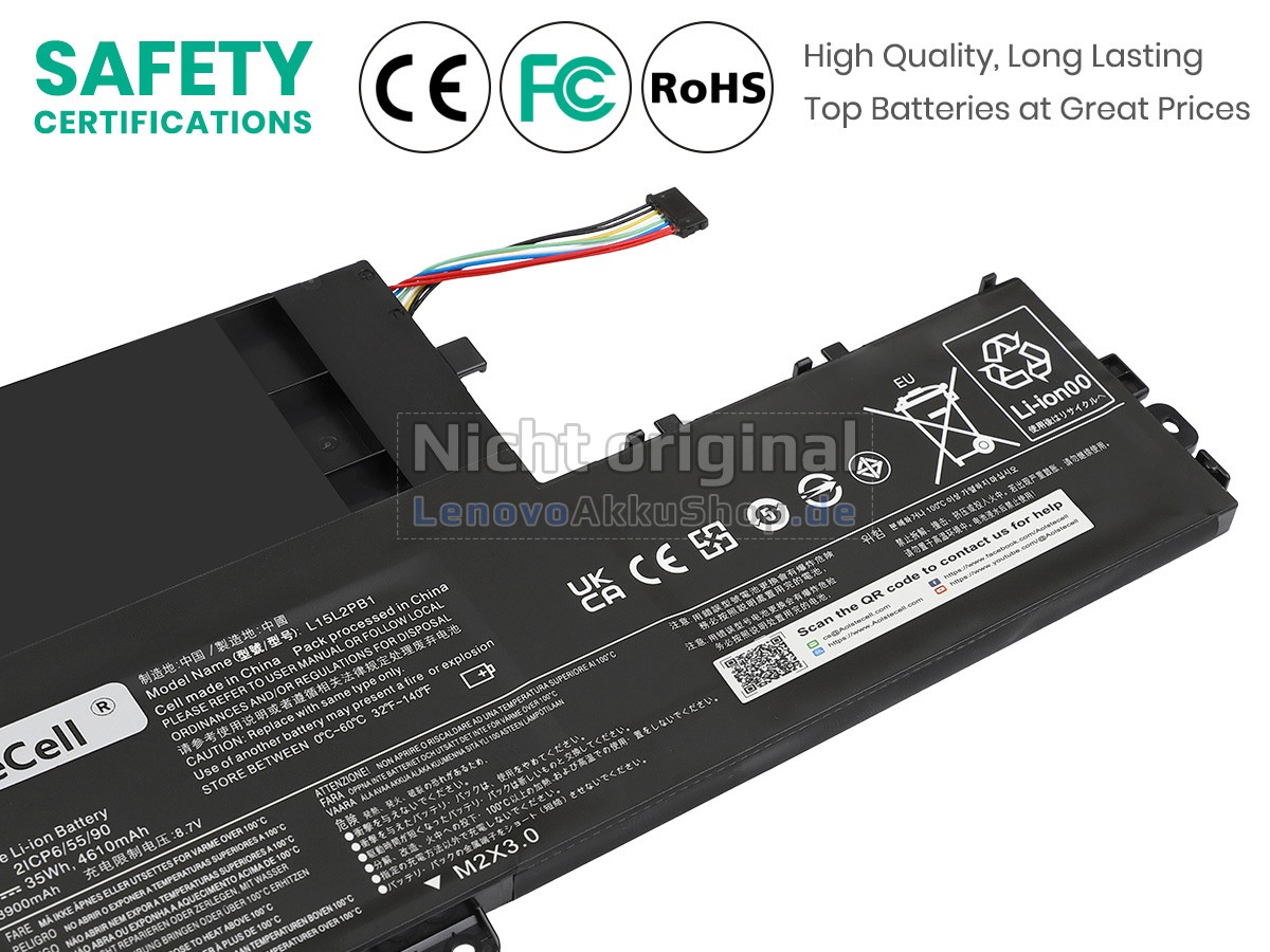 Hochwertige Akku für Lenovo L15L2PB1(2ICP6/55/90)