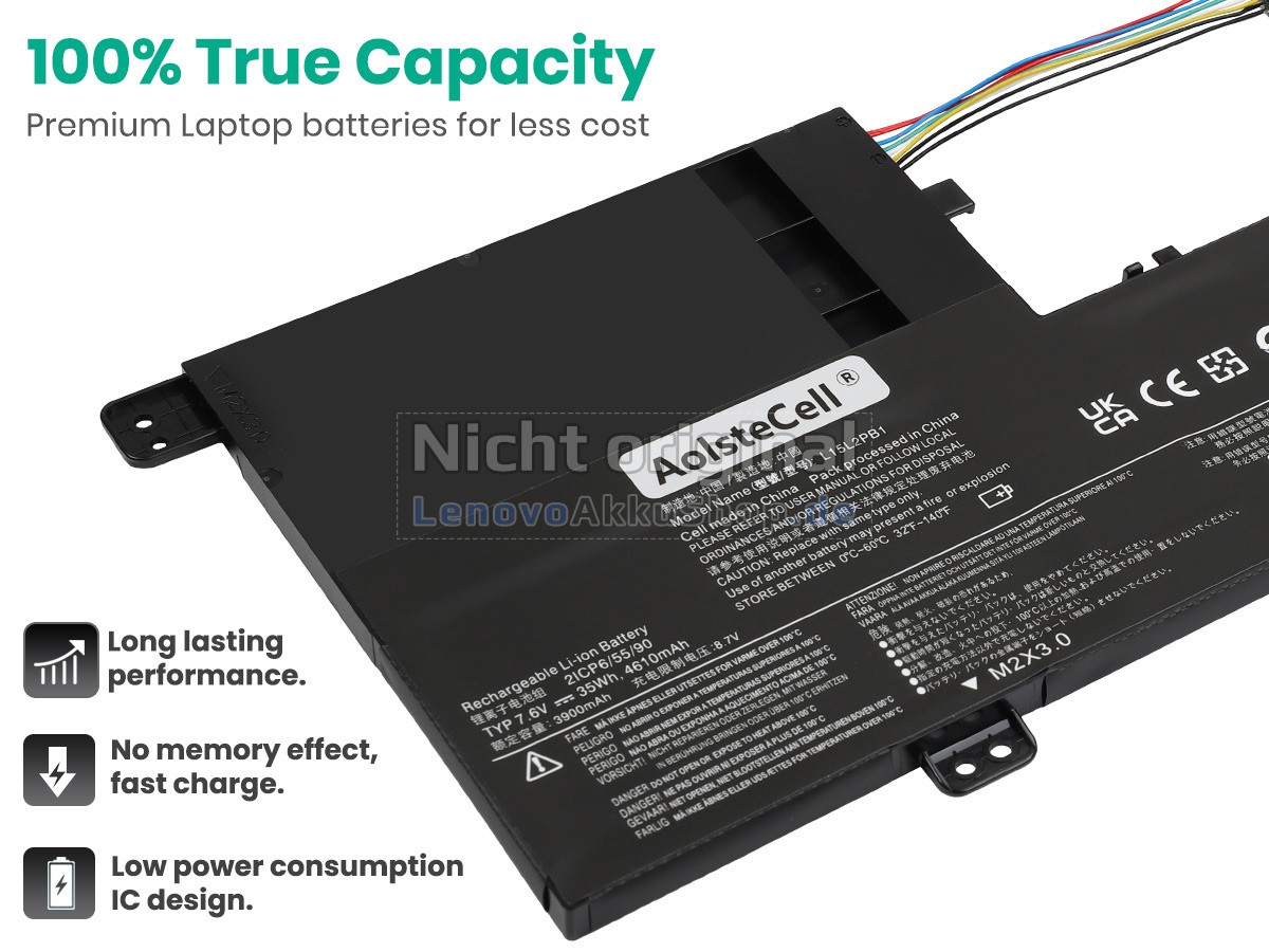 Hochwertige Akku für Lenovo L15L2PB1(2ICP6/55/90)