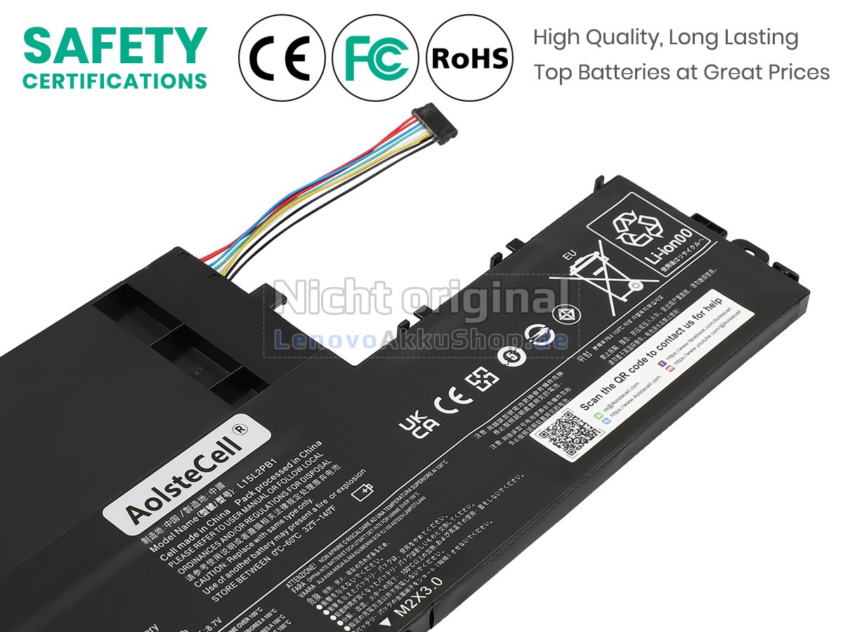 Hochwertige Akku für Lenovo L15L2PB1(2ICP6/55/90)