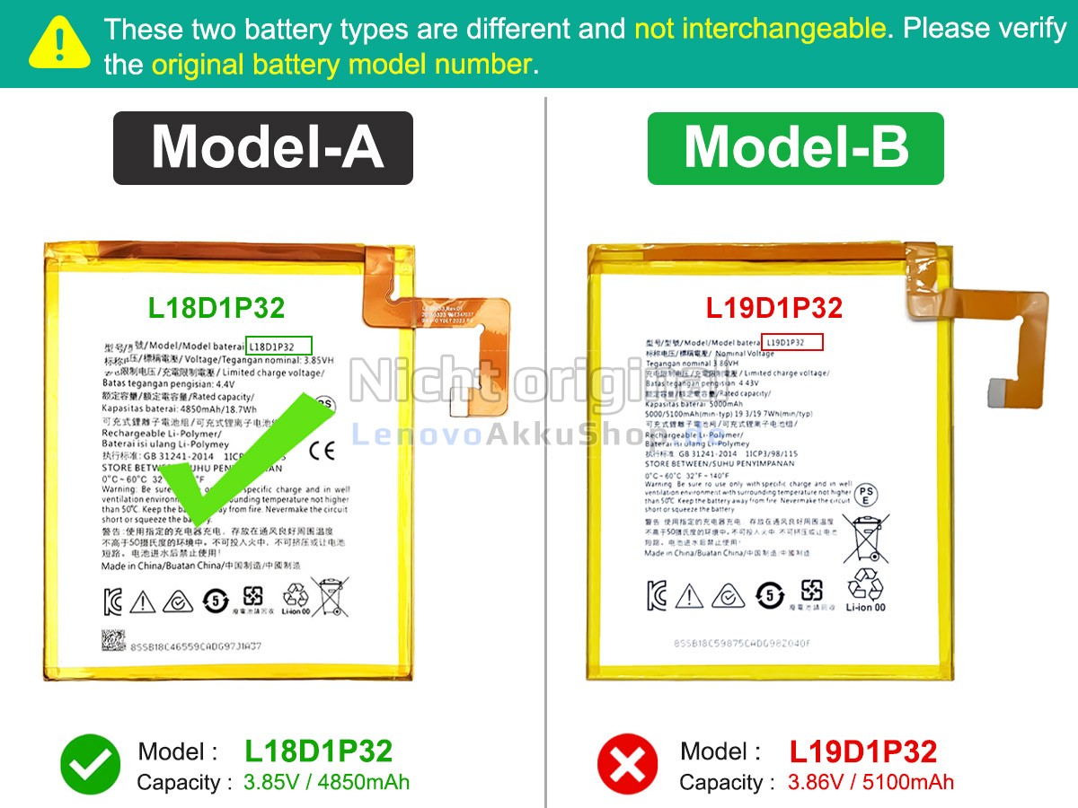 Hochwertige Akku für Lenovo TB328FU
