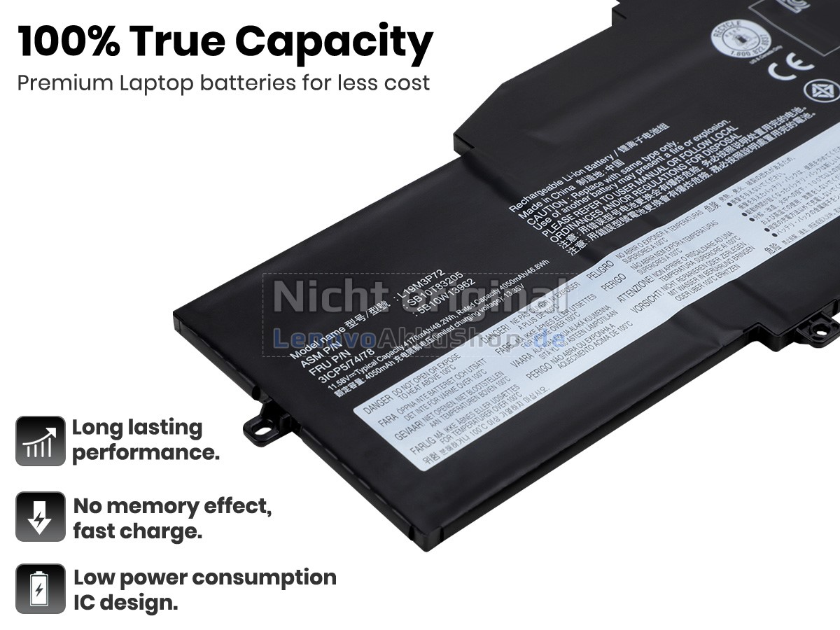Hochwertige Akku für Lenovo ThinkPad X1 NANO GEN 1