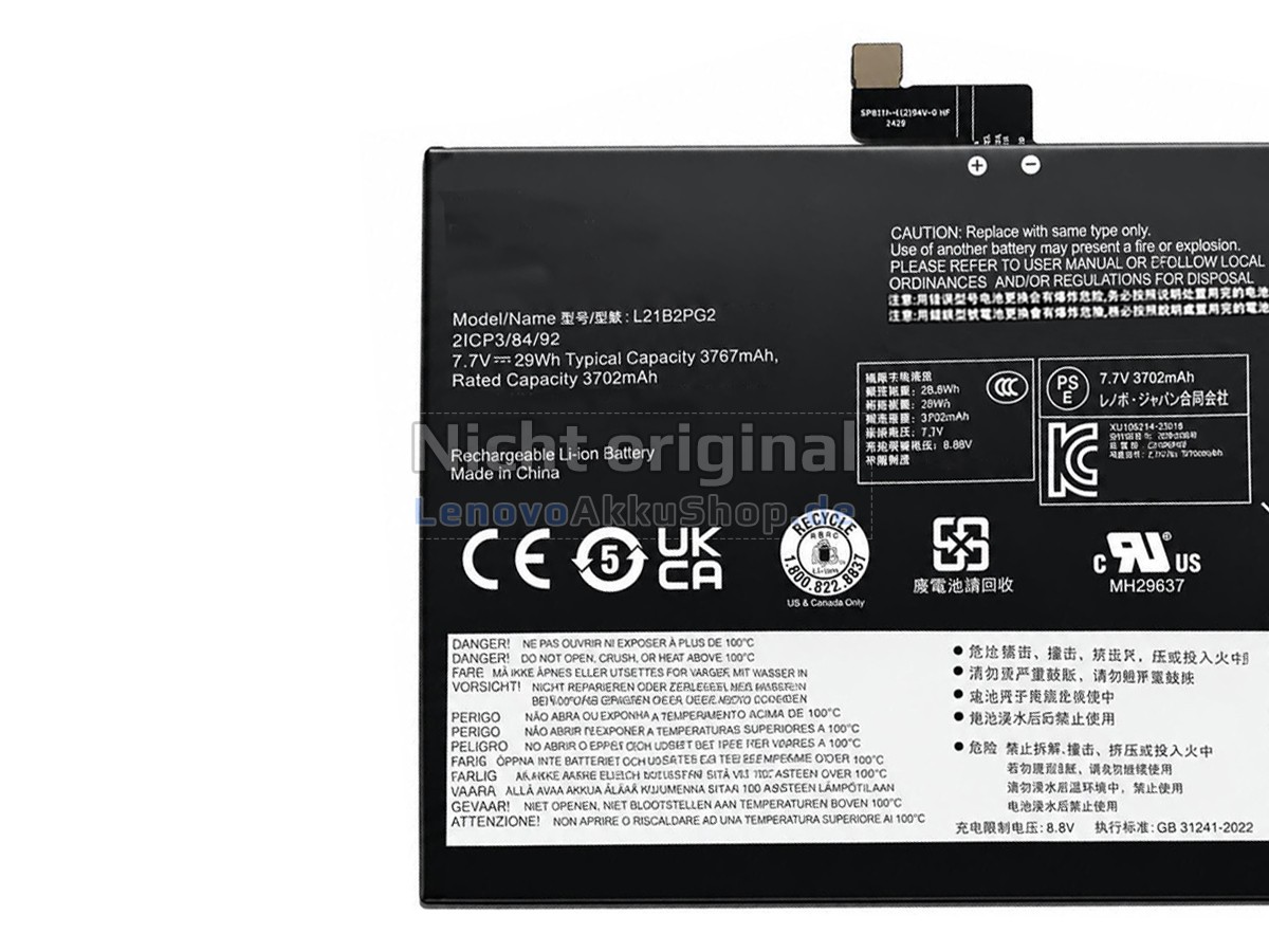 Hochwertige Akku für Lenovo 5B11F38376