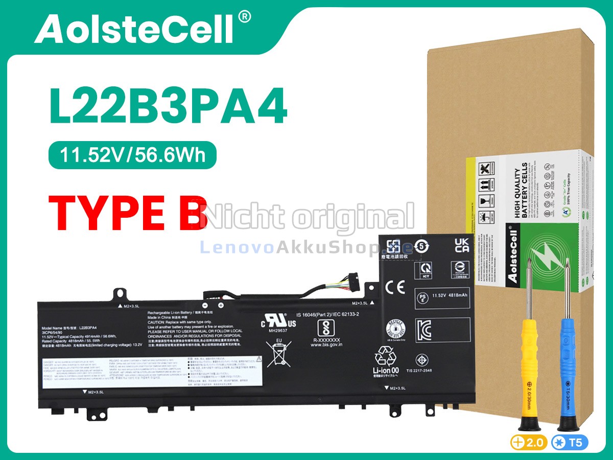 Hochwertige Akku für Lenovo IdeaPad SLIM 5 14ABR8-82XE008VRK