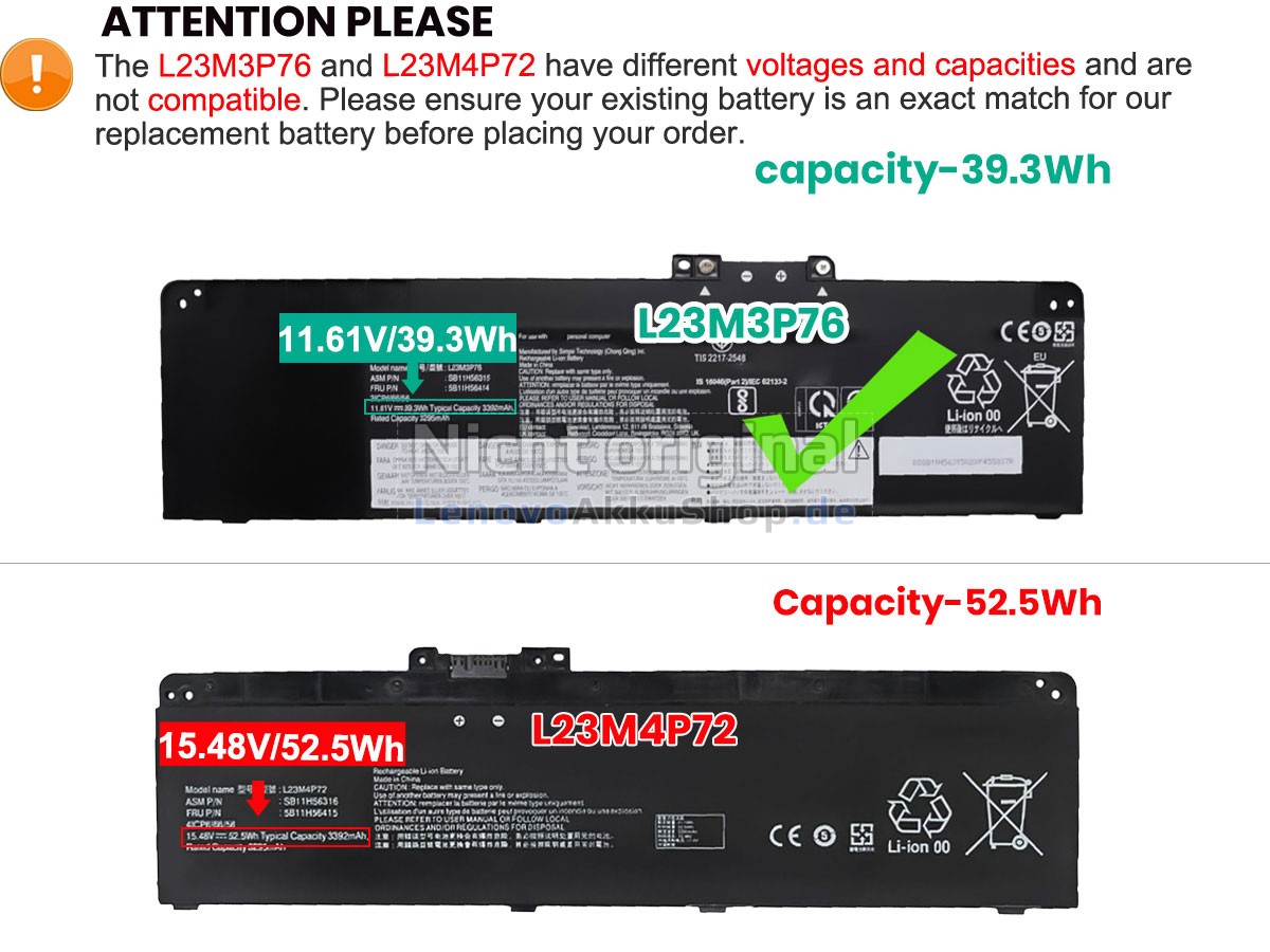 Hochwertige Akku für Lenovo ThinkPad T14 GEN 5-21ML0065RI