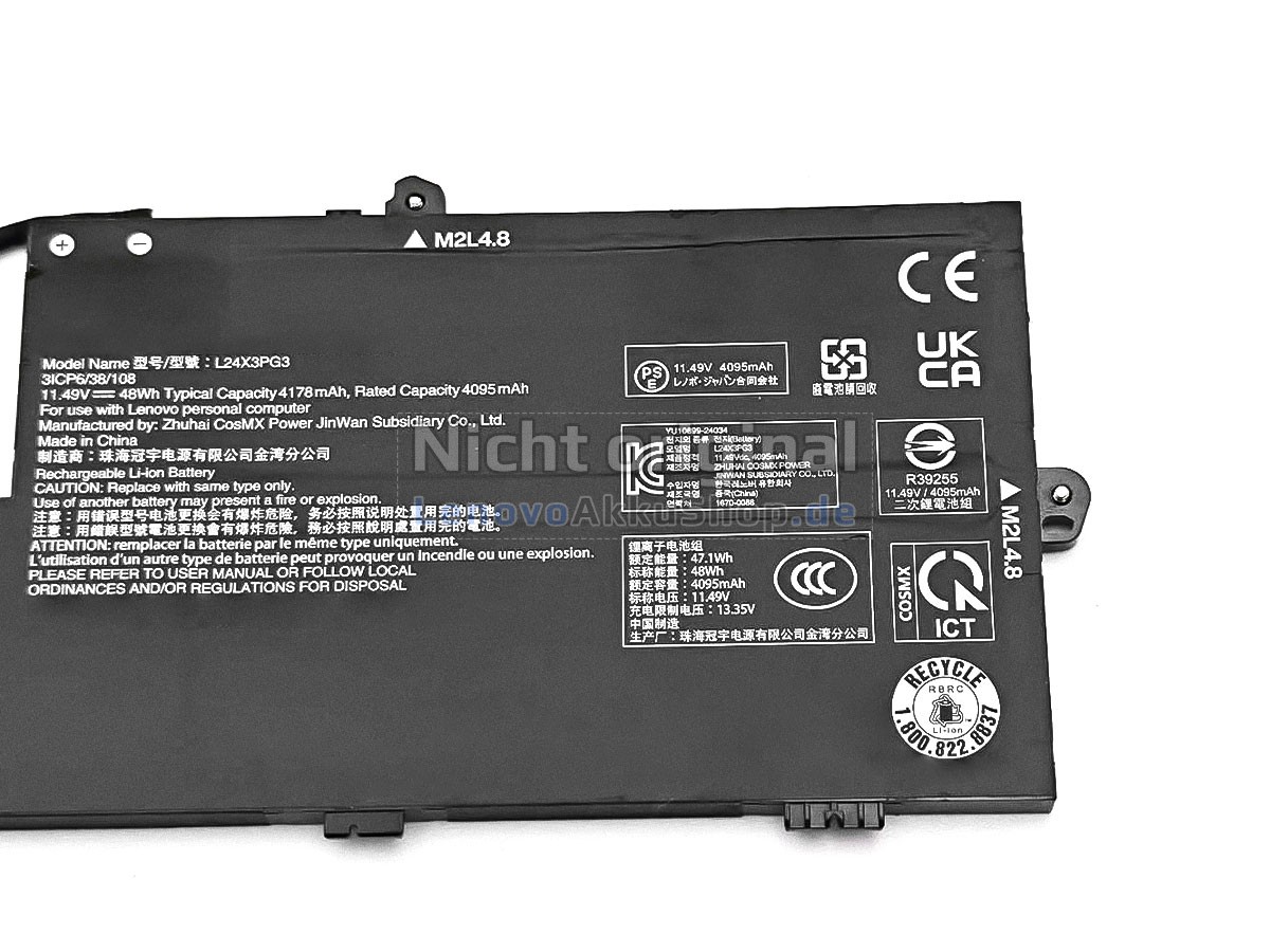 Hochwertige Akku für Lenovo L24X3PG3