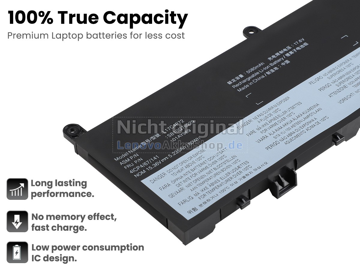 Hochwertige Akku für Lenovo ThinkPad X1 EXTREME-20MG0012MD